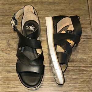 Women's Black Sandals - 7.5 - worn once - no box